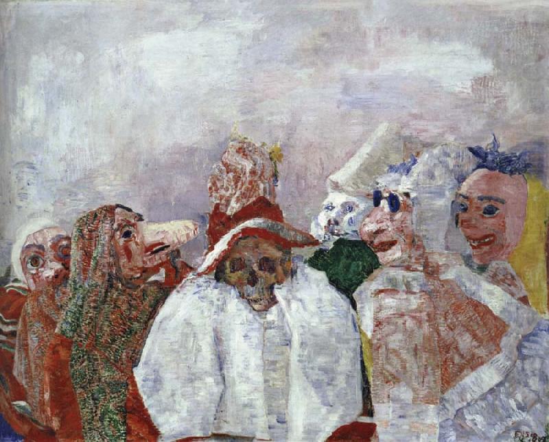 James Ensor Masks Confronting Death Or Masks Mocking Death china oil painting image